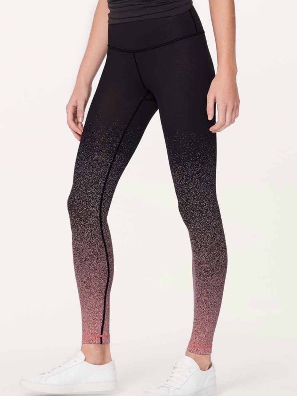 Lululemon Wunder Under Ombre Speckle 28” Black Yum Yum Pink Size 4